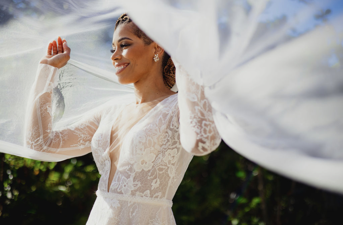 Editorial bridal portrait